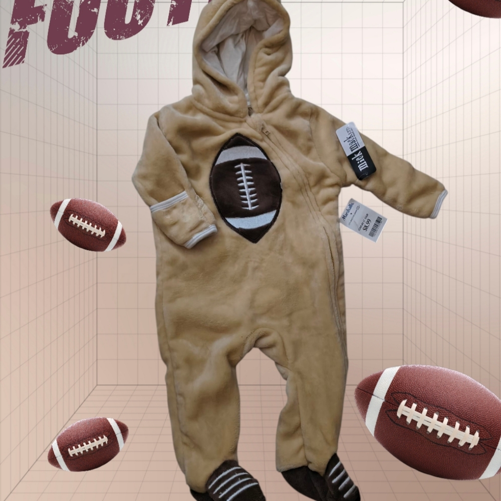 Baby Boys Fleece Hooded zip up insulated sleeper/one pc